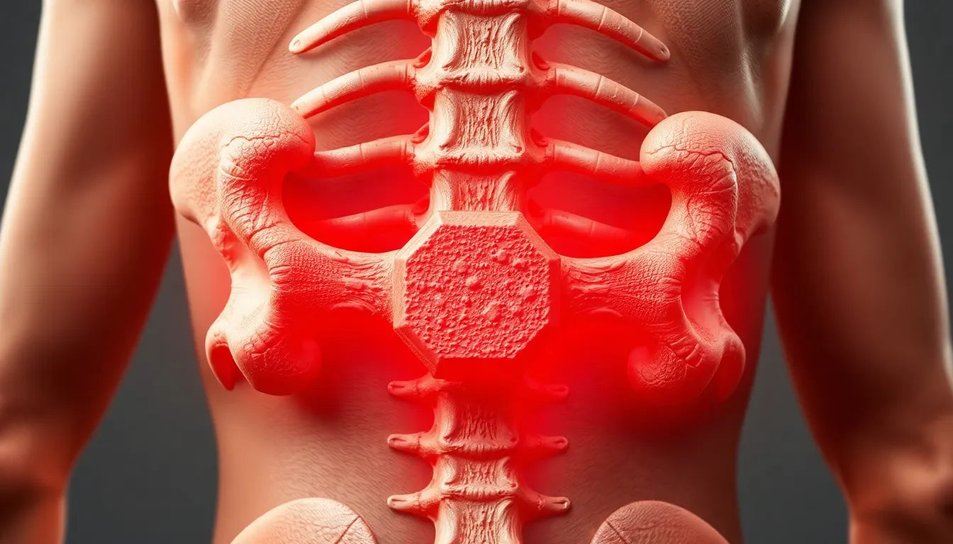 Knochenschwund im Fokus: Rückenschmerzen verstehen und lindern - Illustration