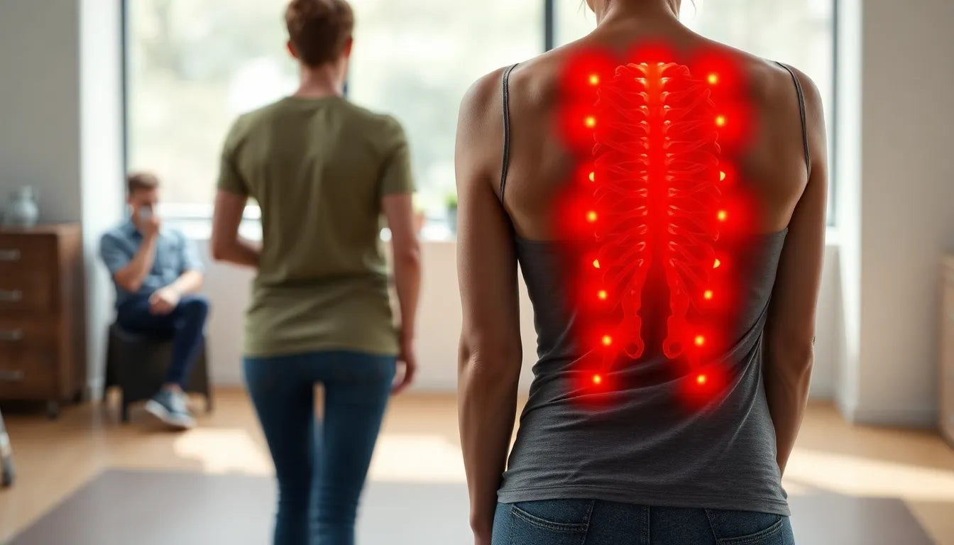 Übungsleser: einfache Übungen für schmerzende Lendenwirbelsäule - Illustration