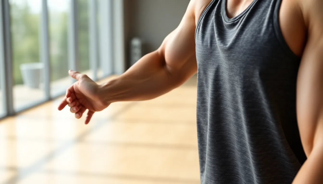 Übungsleser entdecken die besten udstrækningsøvelser für biceps - Illustration