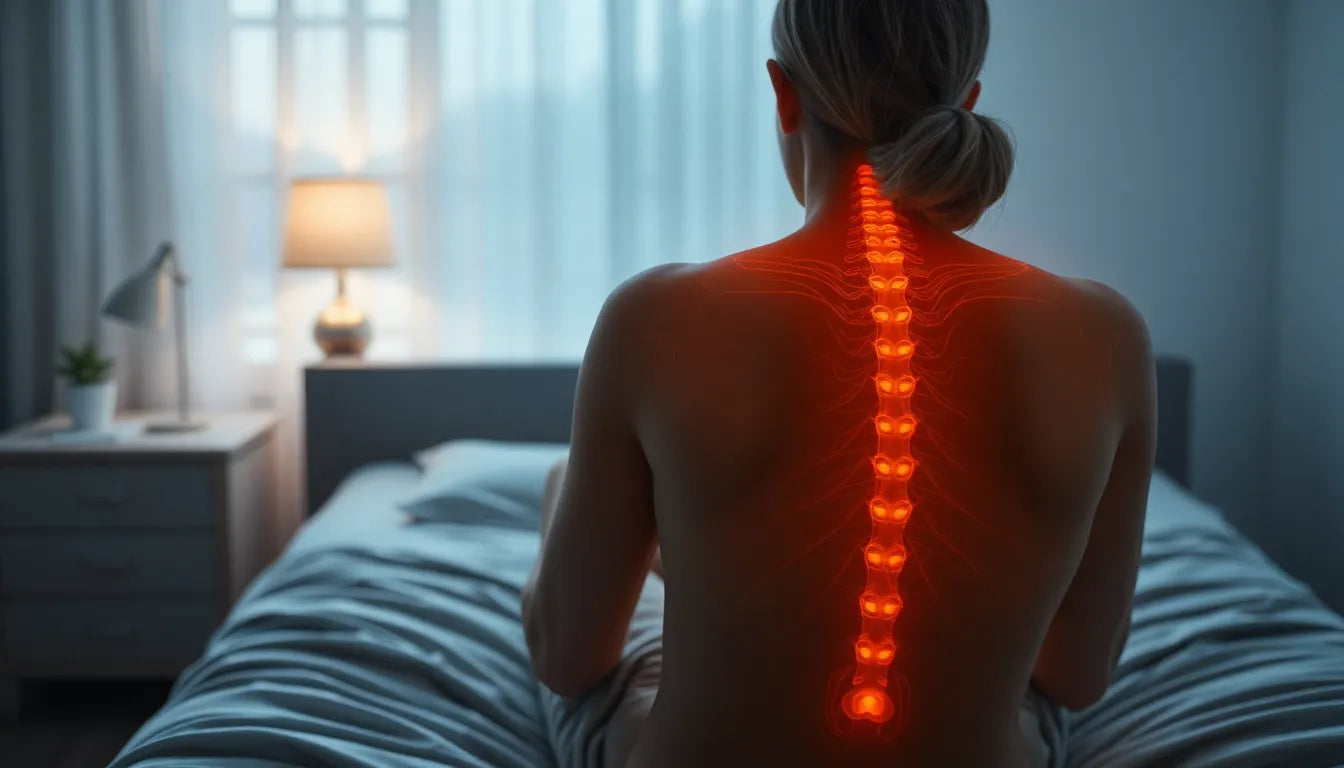Rückenschmerzen durch langes Liegen vermeiden: Tipps für eine schmerzfreie Nacht - Illustration