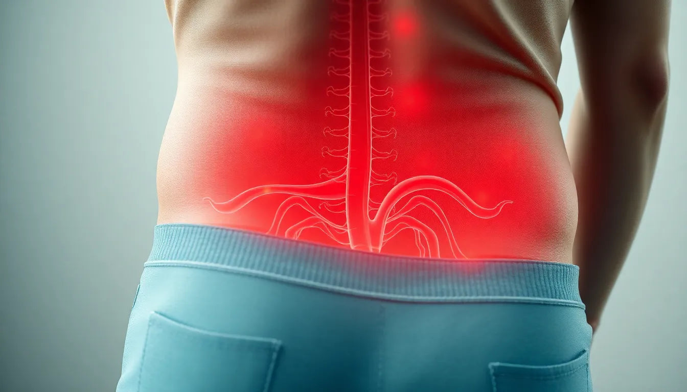 Wenn der rücken schmerzt und die blase drückt: was tun? - Illustration