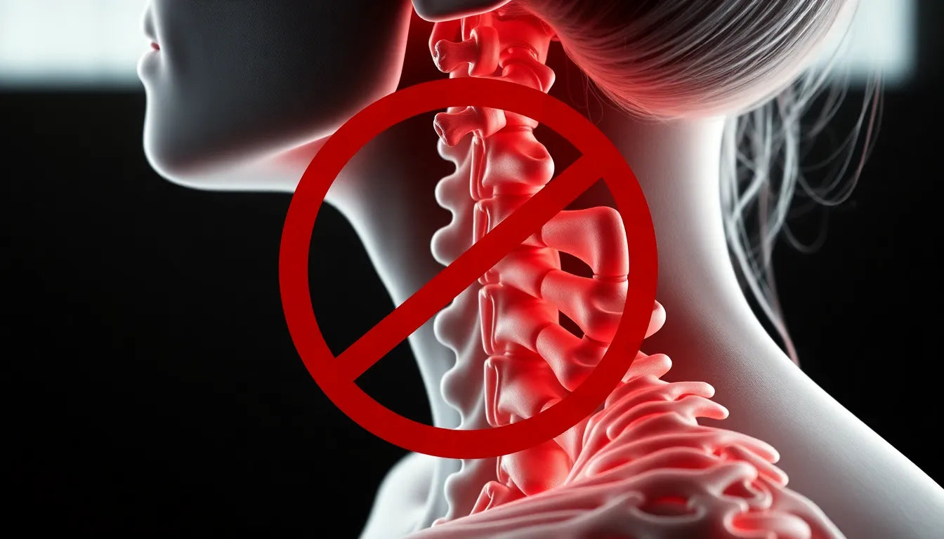 Schmerzen und Taubheit verstehen: Symptome der bandscheibenprotrusion in der hws - Illustration