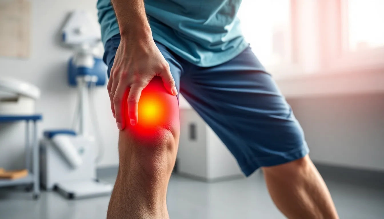 Schritt für Schritt zu weniger Knieschmerzen nach der Hüftoperation - Illustration