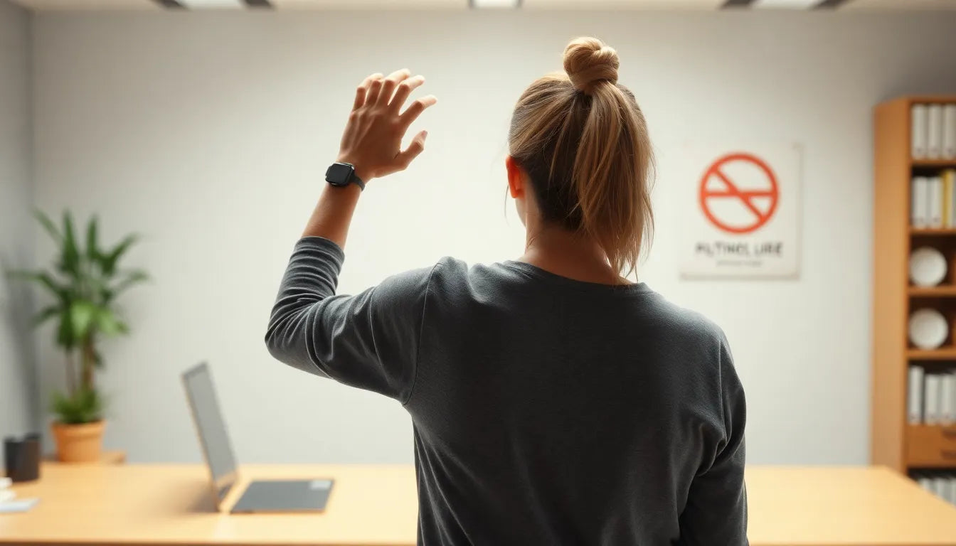 Ergonomische Lösungen gegen Nackenschmerzen und Schwindel entdecken - Illustration