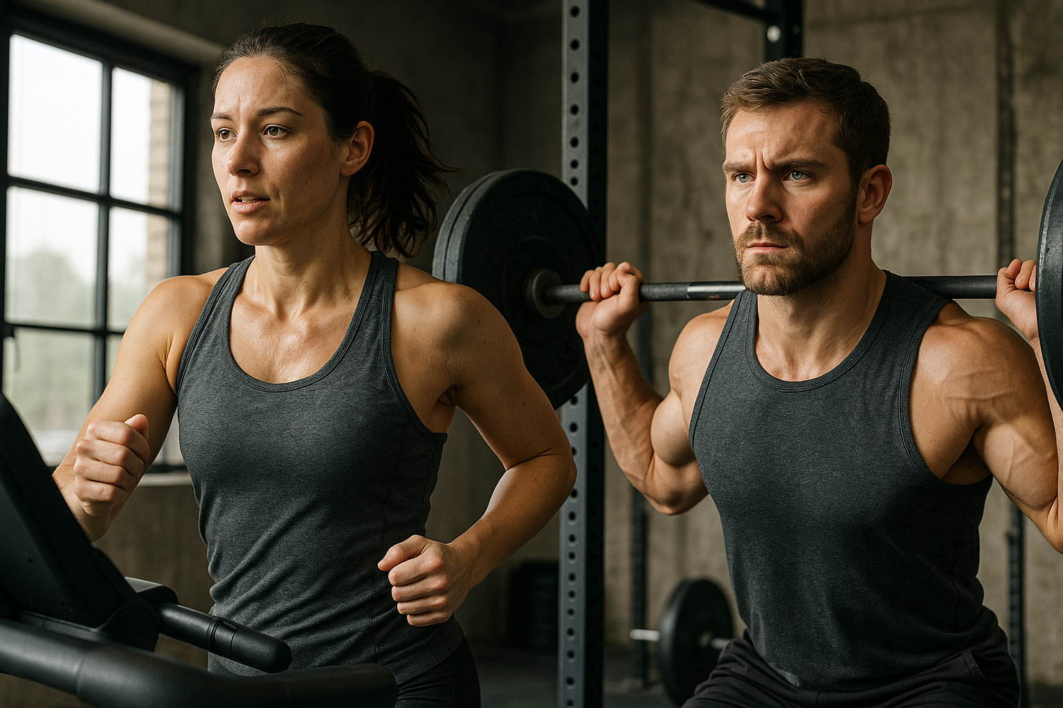Cardio und krafttraining: die perfekte Kombination für optimale Fitnessergebnisse - Illustration