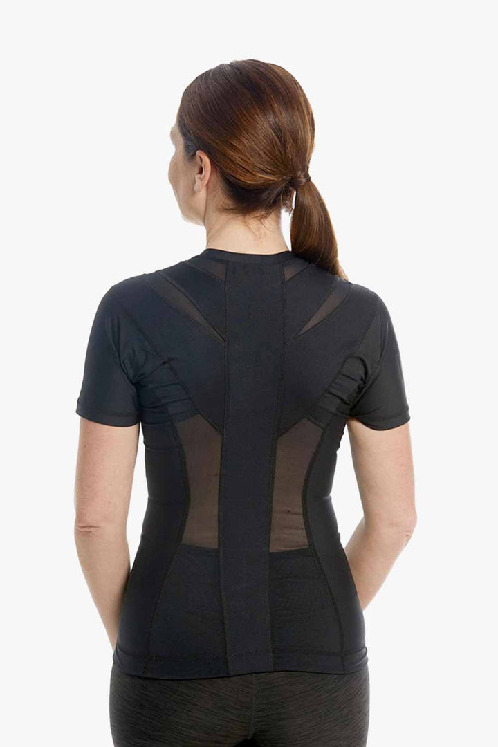 schwarzes Reißverschluss posture shirt zur Haltungskorrektur