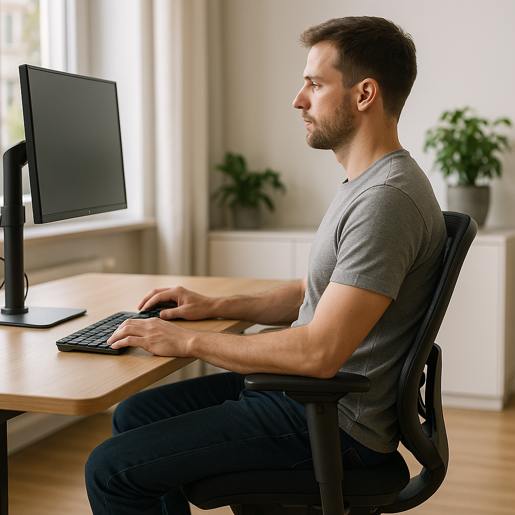 Entdecke die Geheimnisse der perfekten ergonomischen Sitzposition für schmerzfreies Arbeiten