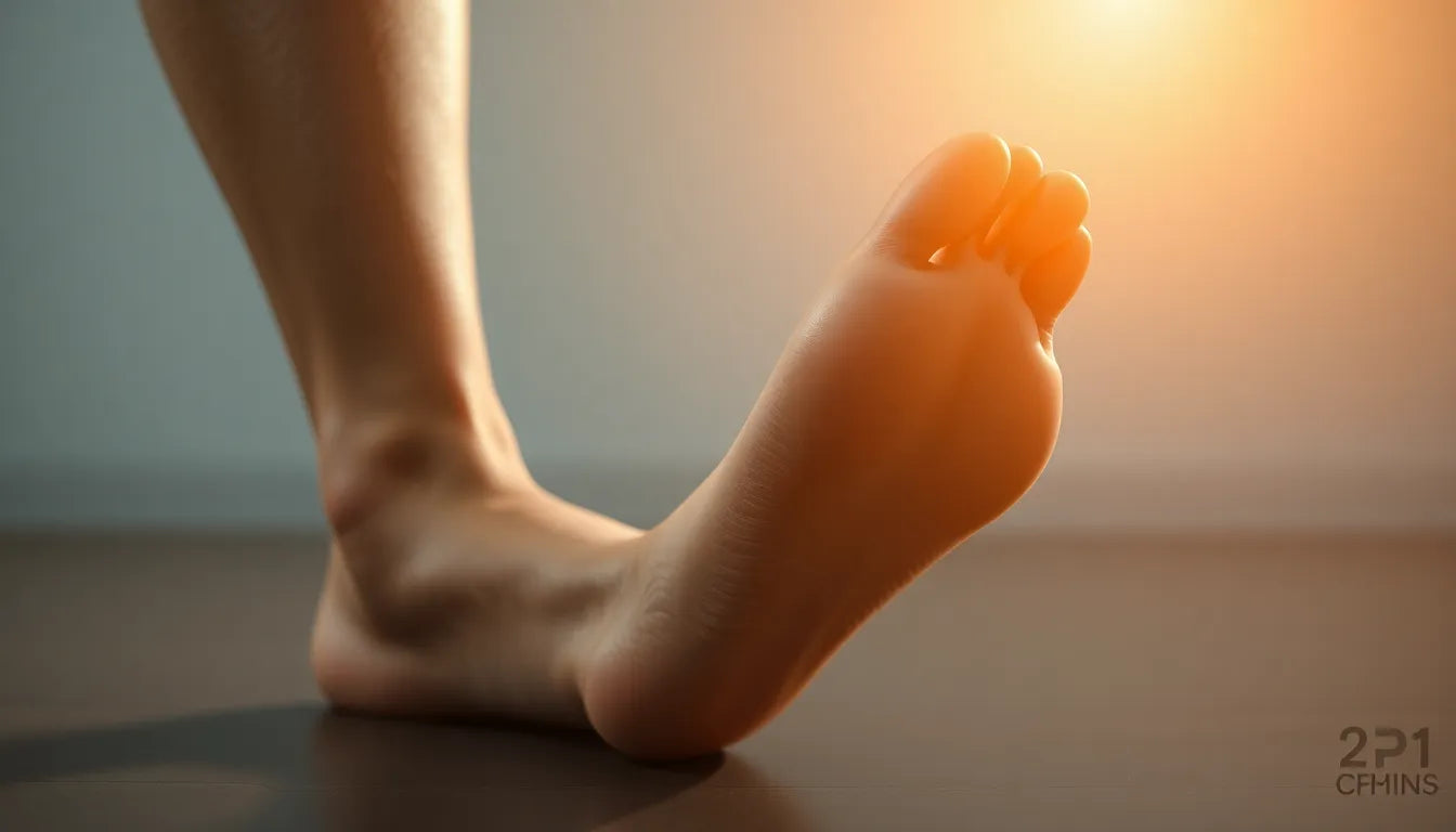 Übungsleser entdecken effektive Übungen gegen Fersensporn - Illustration