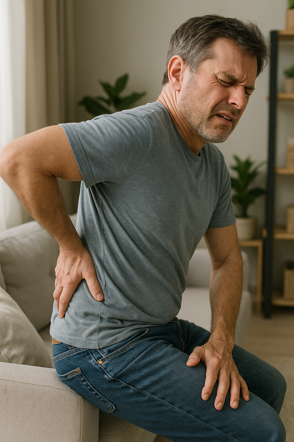 Einseitige lendenschmerzen verstehen und lindern: Ursachen und Lösungen - Illustration