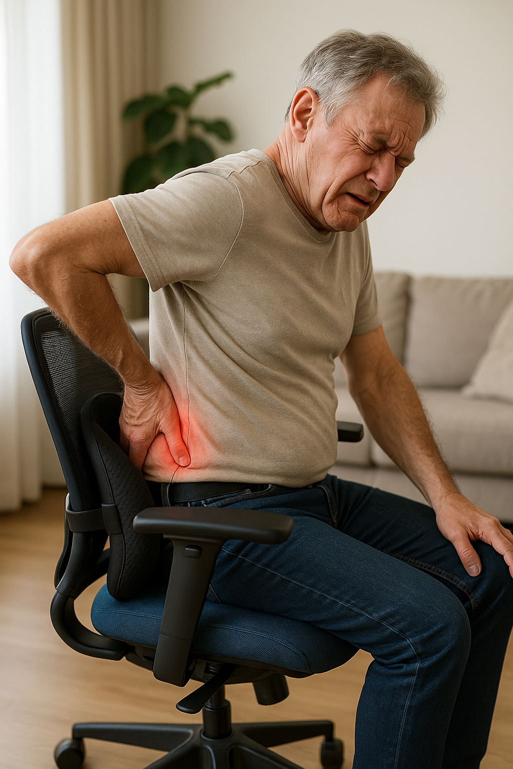 Linderung für den Rücken: ergonomische Lösungen bei neuropathischen Schmerzen durch Spinalstenose - Illustration