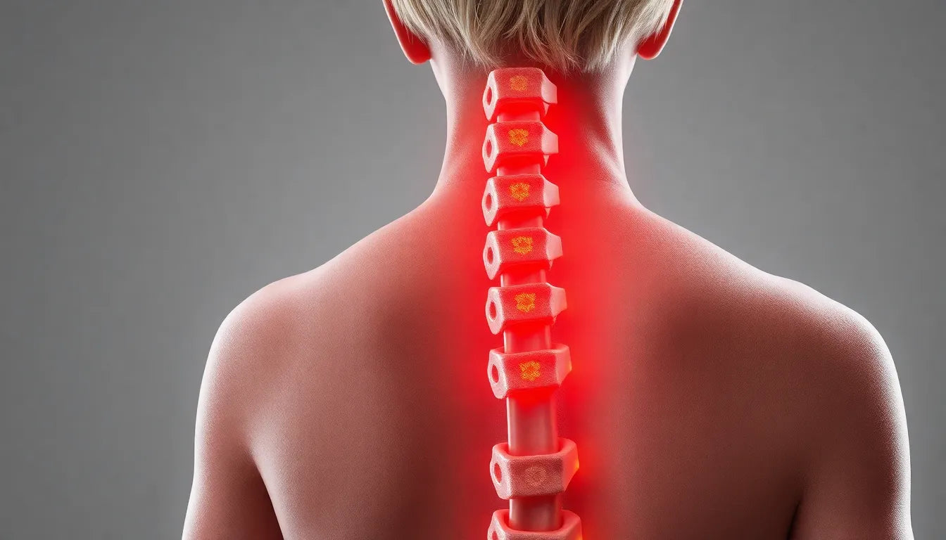 Wenn der Nacken schmerzt: erkennen Sie die Symptome der spondylose hws - Illustration