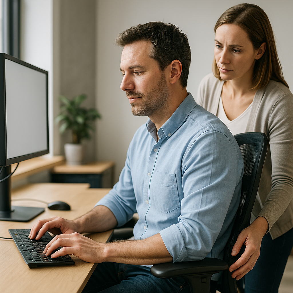 Ergonomie verstehen: die Wissenschaft der menschlichen Arbeit für mehr Wohlbefinden und Produktivität - Illustration