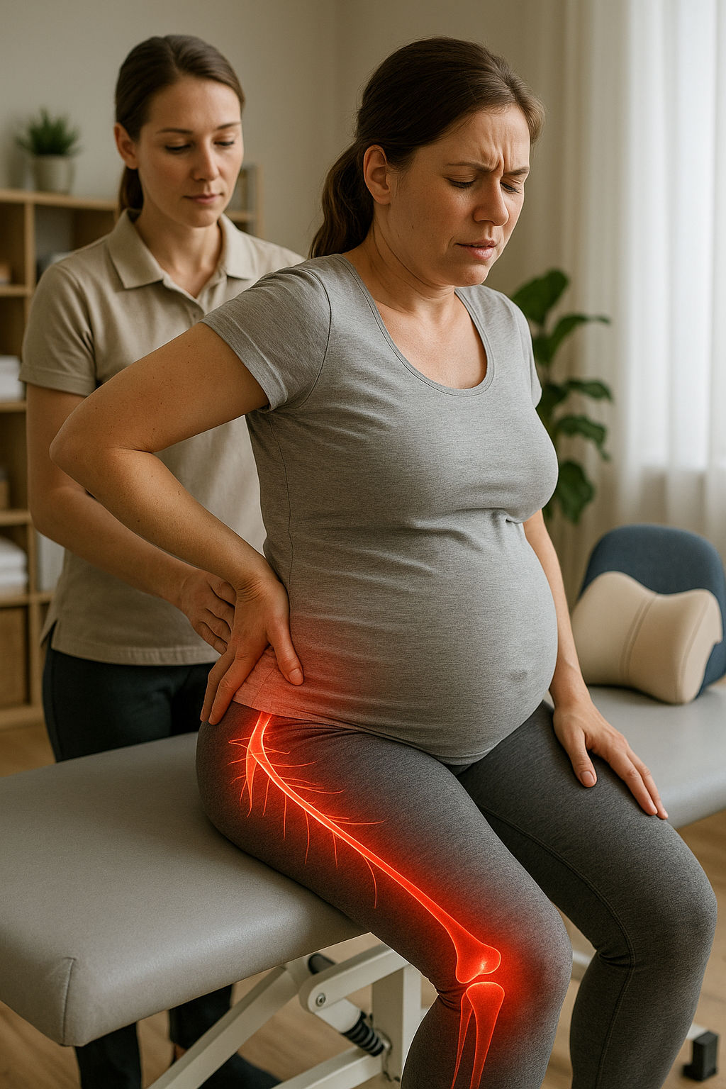 Linderung von Ischiasschmerzen in der Schwangerschaft: sanfte Wege zur Erleichterung - Illustration