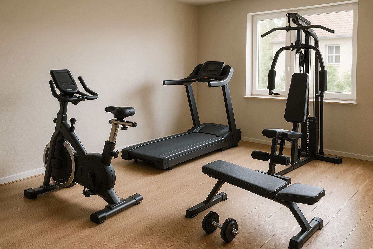 Heimtrainingsgeräte für ein effektives Workout zu Hause entdecken - Illustration