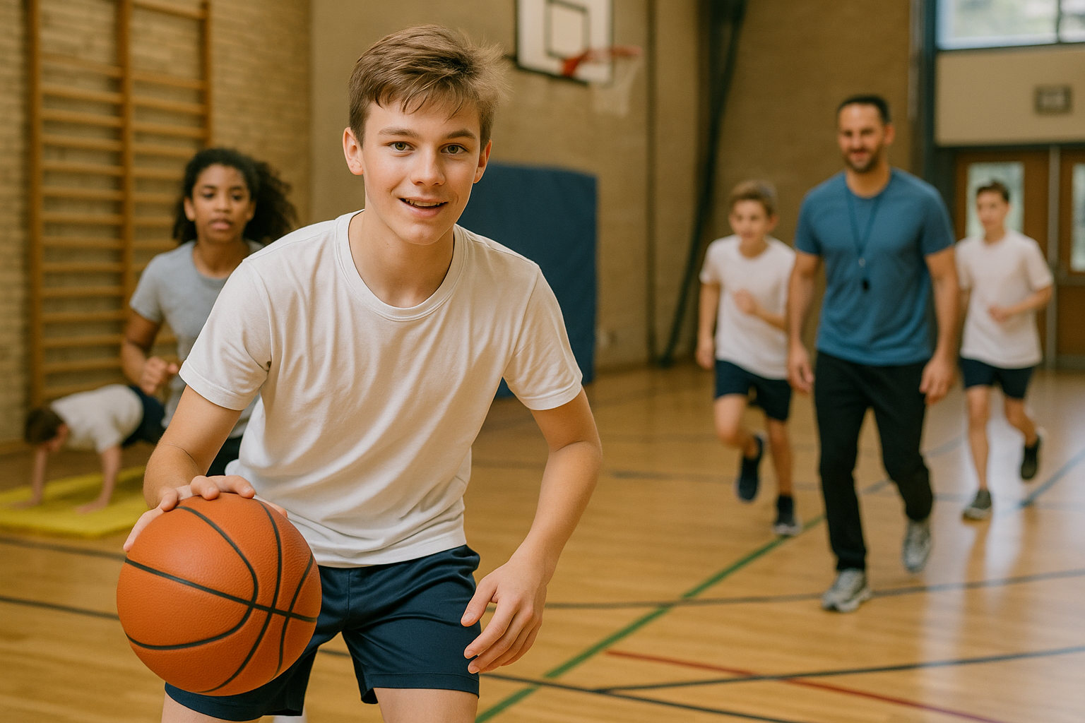 Bewegung im Klassenzimmer: Wie Sport in der Schule das Lernen fördert - Illustration