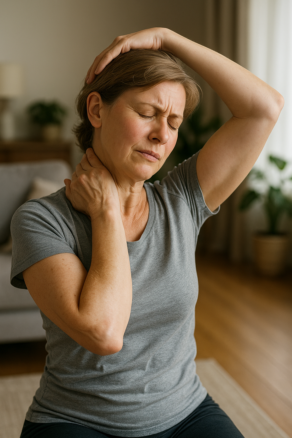 Übungsleser: effektive Übungen gegen Nackenverspannung für den Alltag - Illustration