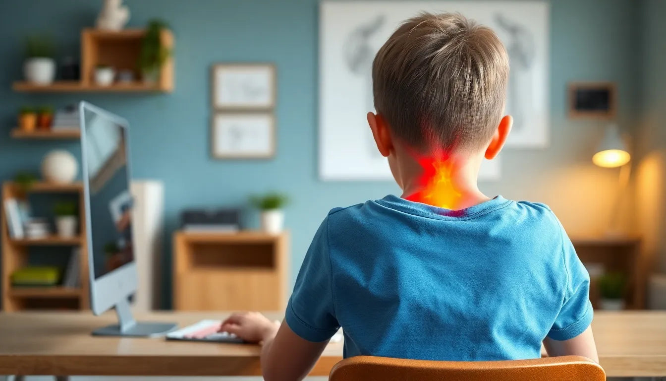 Wenn kinder über nackenschmerzen klagen: was eltern wissen sollten - Illustration