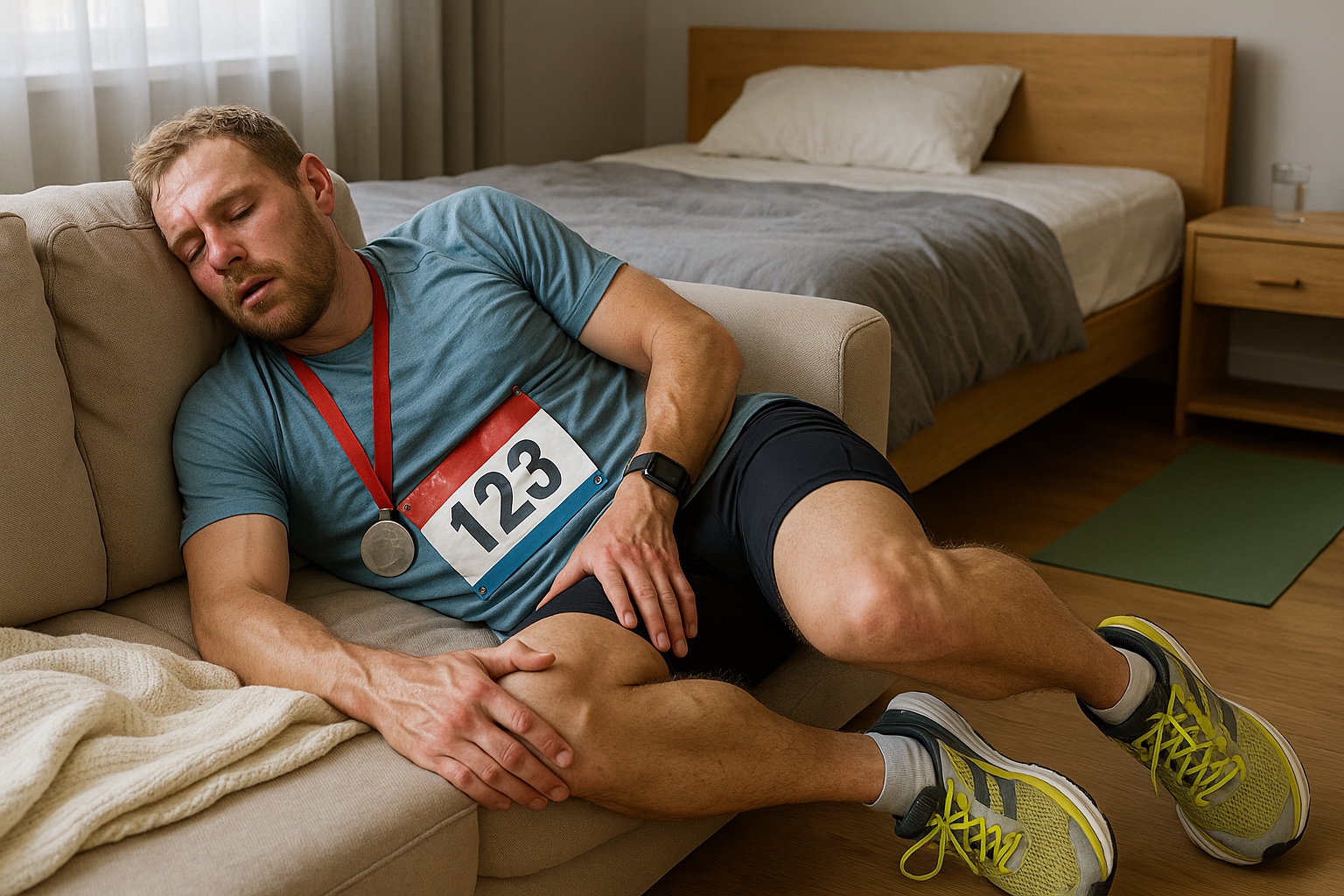 Erholung nach dem Halbmarathon: Tipps für eine schnelle Regeneration - Illustration