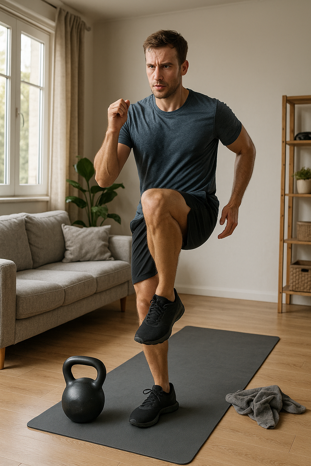Starte dein HIIT-Abenteuer: einfache Workouts für Einsteiger ohne Geräte - Illustration
