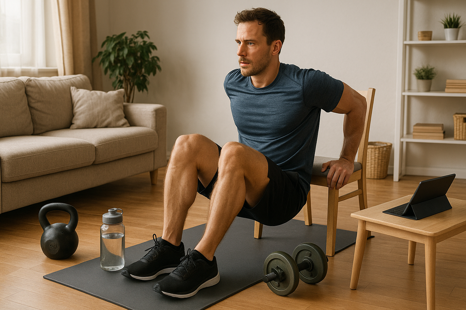 Effektive zirkeltraining übungen für zuhause: so bleibst du fit und motiviert - Illustration