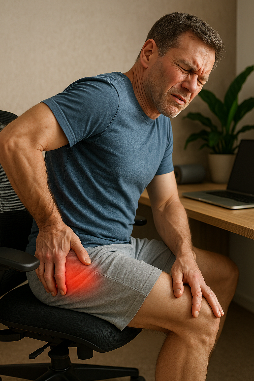 Befreie deinen Körper von schmerzen im gesäß und oberschenkel