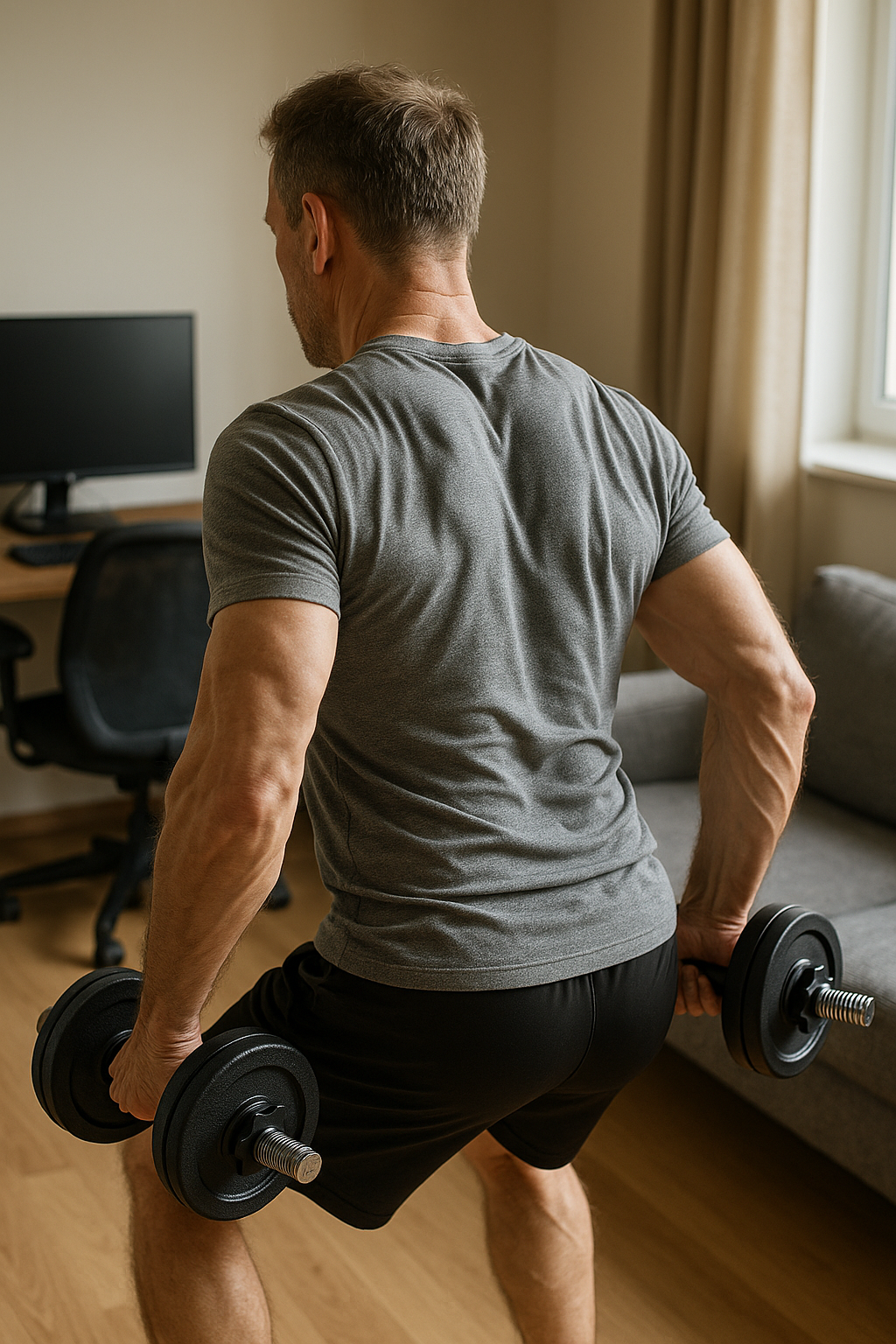 Rückenübungen mit Hanteln: effektive Workouts für Übungsleser, die zu Hause trainieren möchten - Illustration