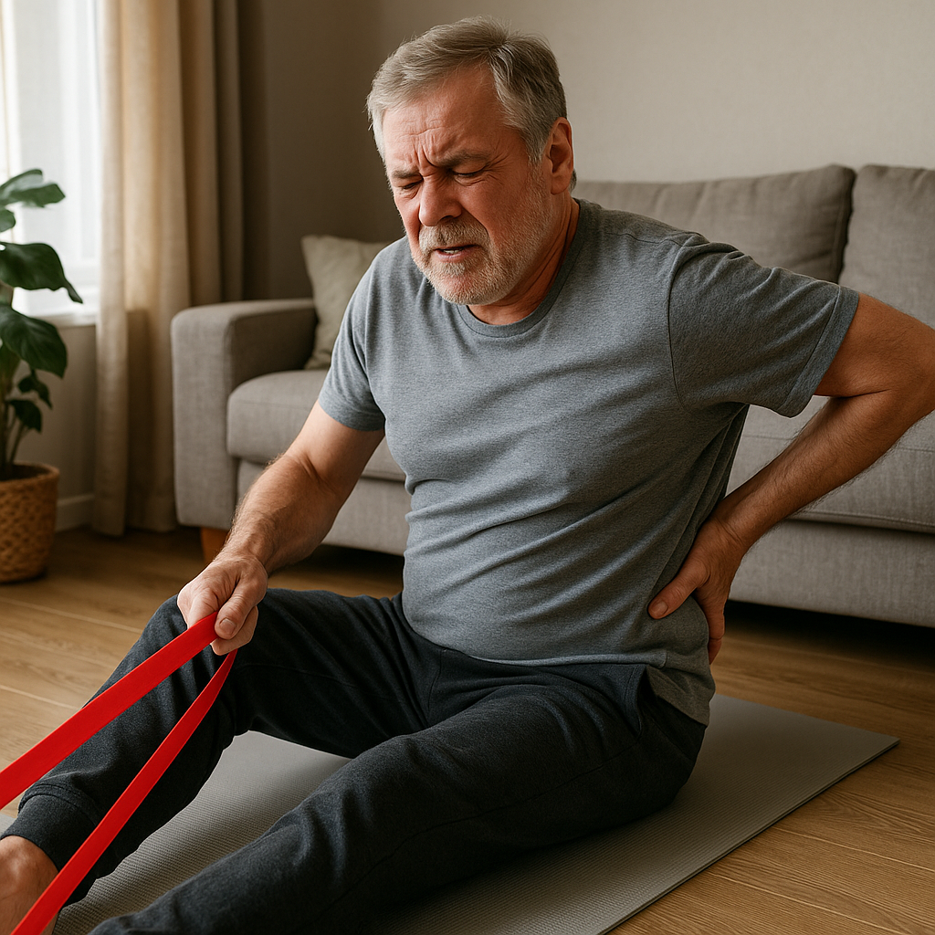 Übungsleser: ischias schmerzen mit gummiband effektiv lindern - Illustration