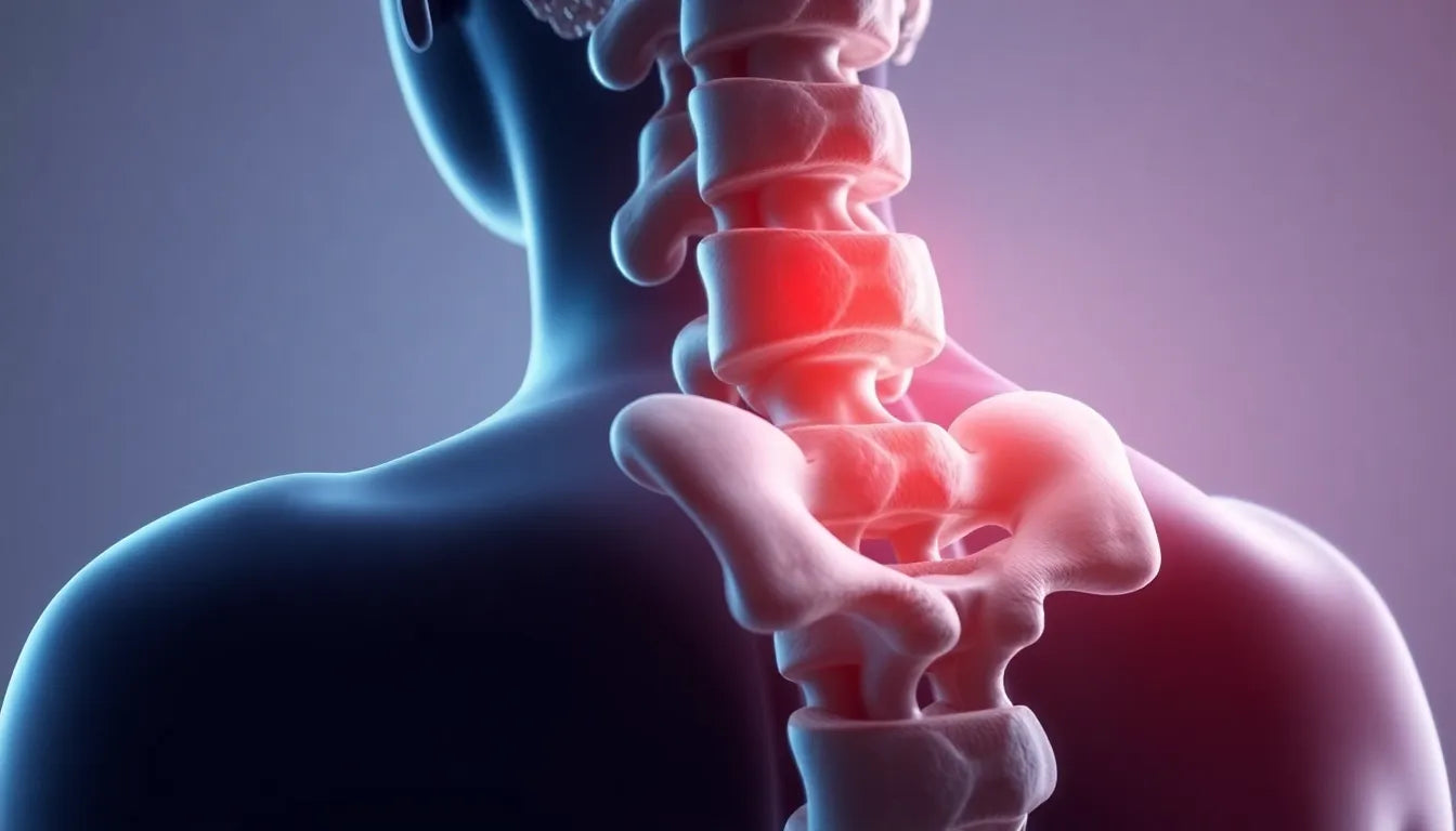 Entdecke die Warnsignale: Symptome der Arthrose in der Halswirbelsäule verstehen - Illustration