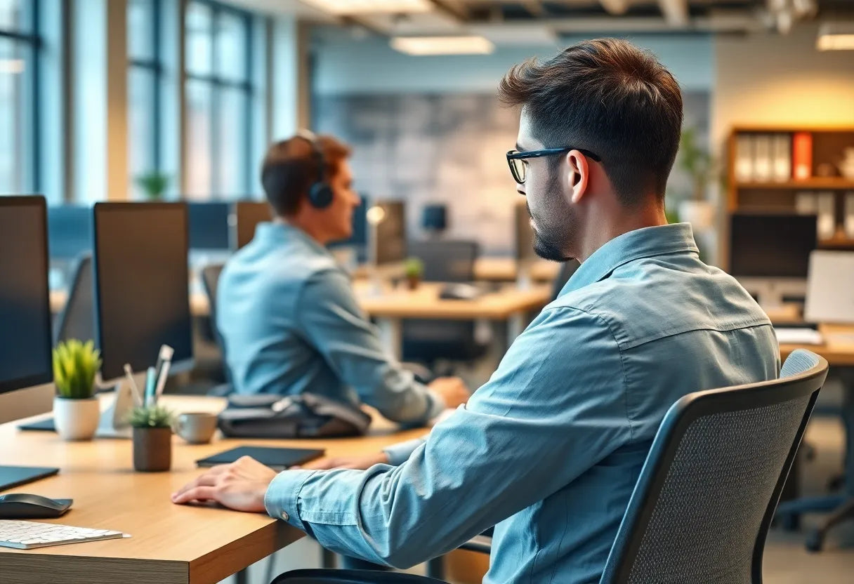 Ergonomie am arbeitsplatz für mehr gesundheit und produktivität entdecken - Illustration