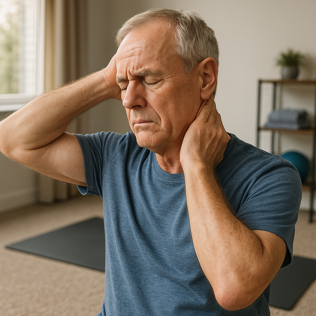 Nackenschmerzen lindern: Effektive Übungen bei Spinalstenose - Illustration