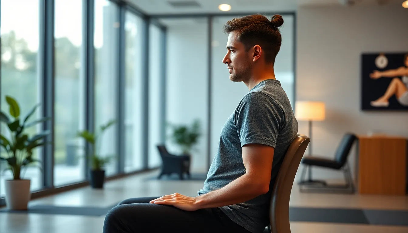 Übungsleser: effektive Strategien zur Schmerzlinderung durch ergonomische Übungen - Illustration