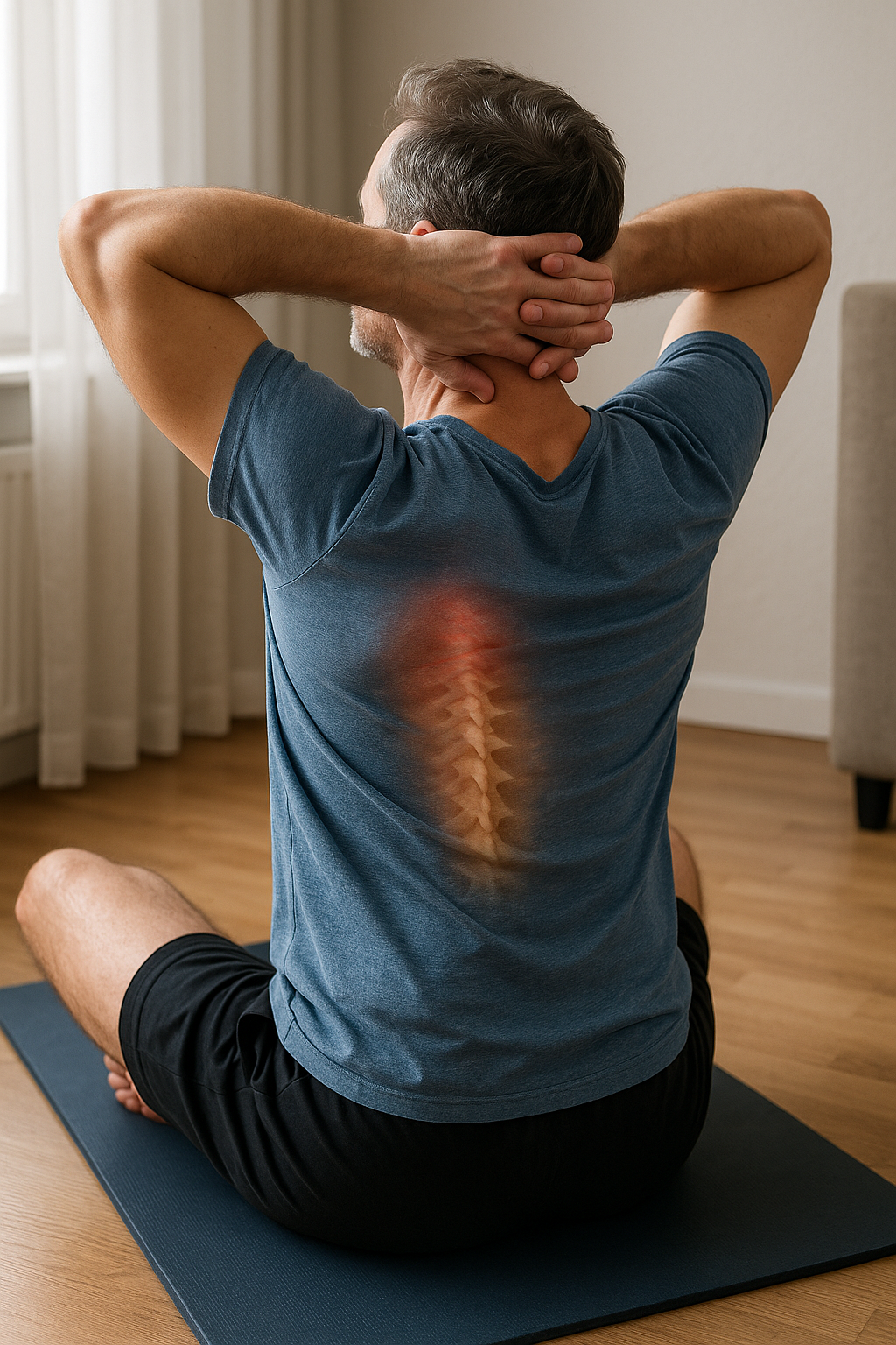 Befreie deinen oberen Rücken: effektive Übungen für mehr Wohlbefinden - Illustration