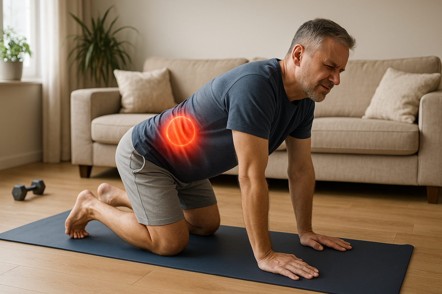 Rückenschmerzen ade: einfache Übungen für zu Hause - Illustration