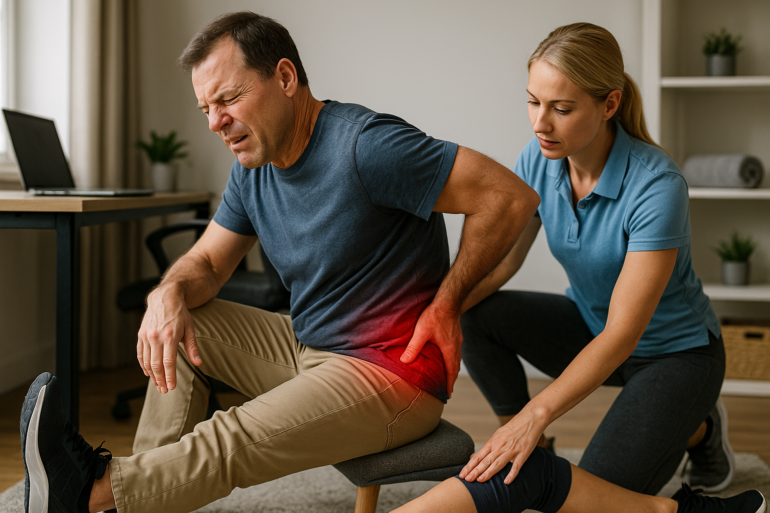Eingeklemmter nerv im kreuzbein: sanfte lösungen für schmerzfreiheit - Illustration