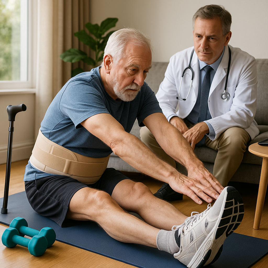 Schmerzfrei durch Bewegung: effektive Übungen bei spinalstenose - Illustration