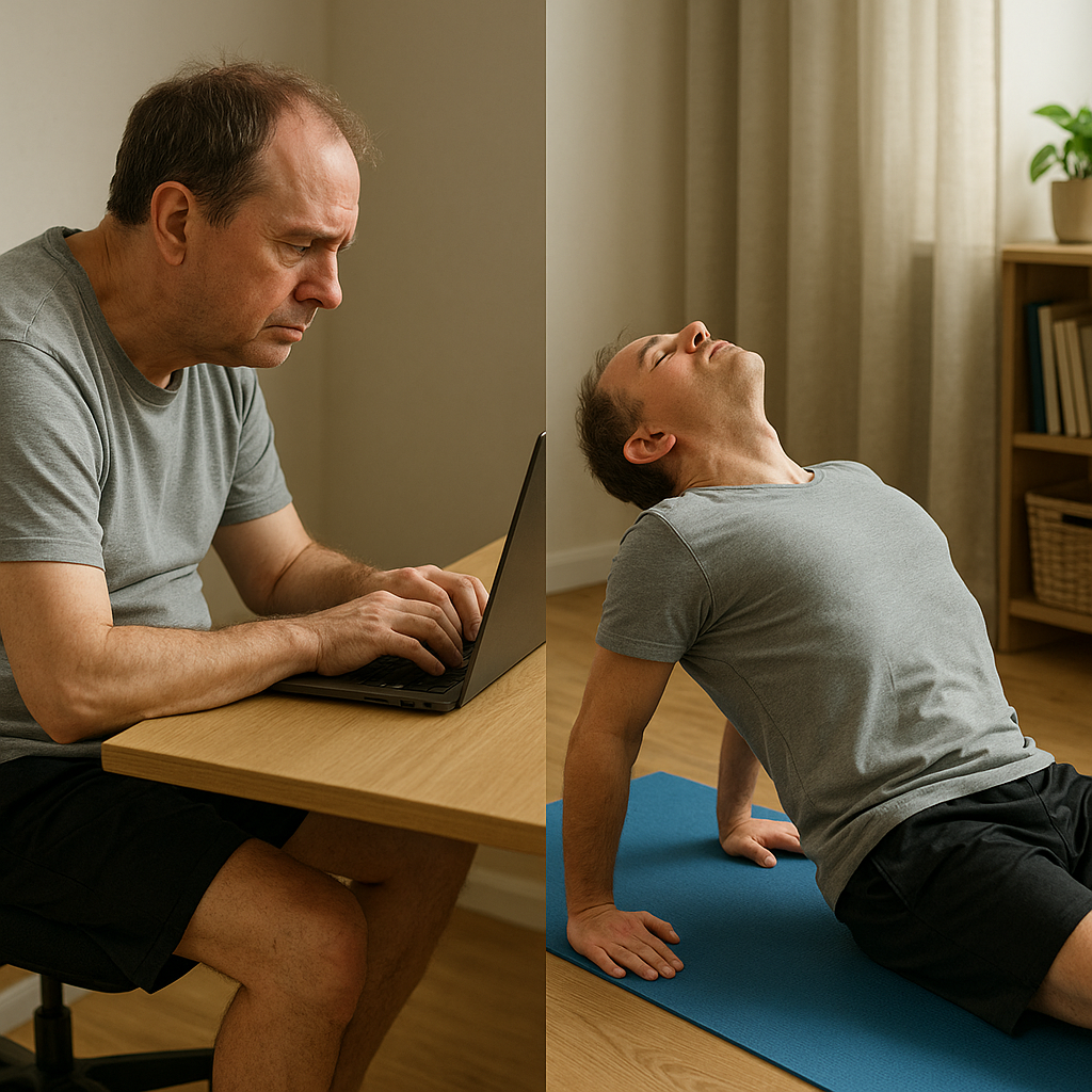 Übungsleser: die besten übungen bei rundrücken für eine aufrechte haltung - Illustration