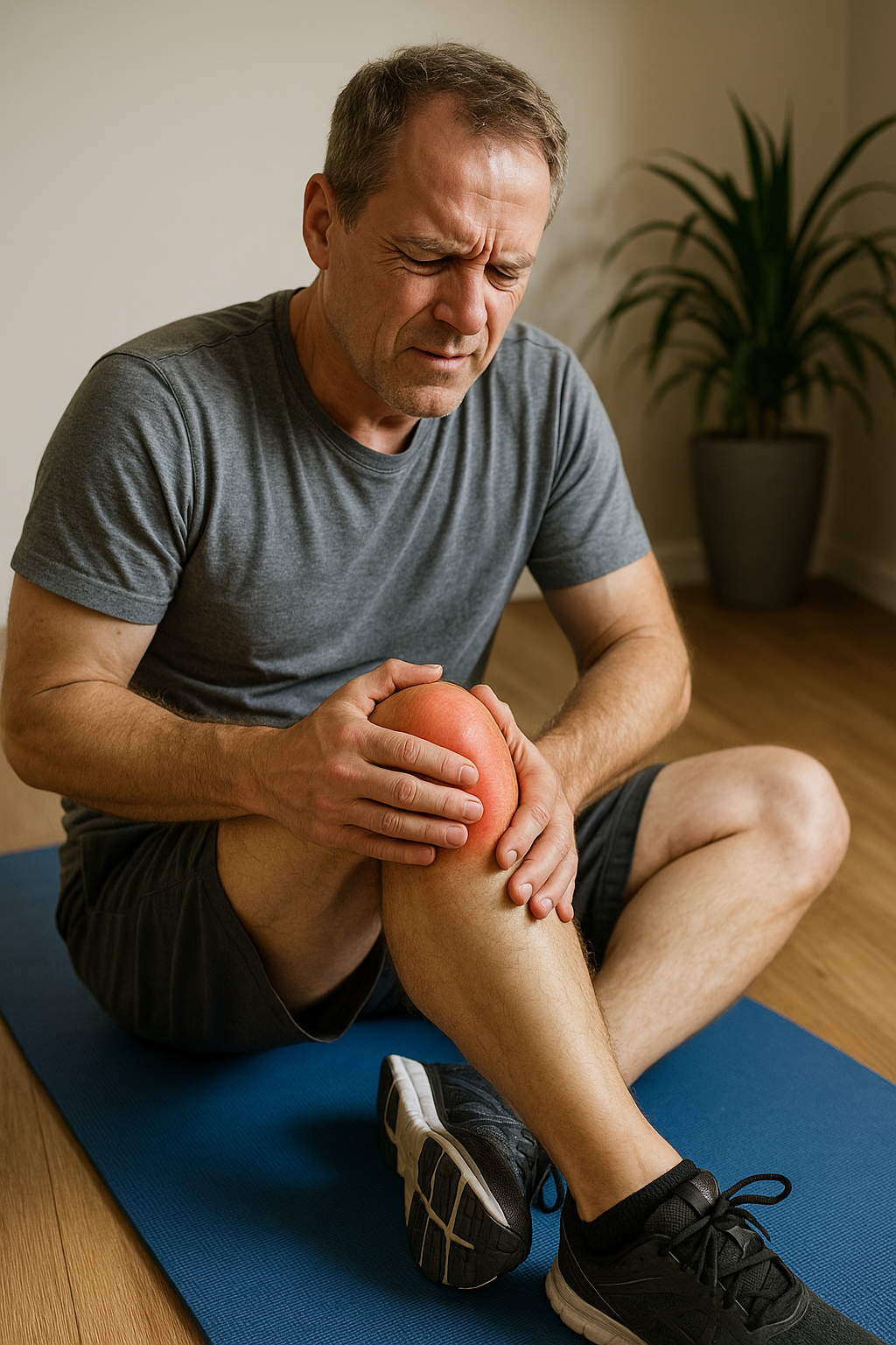 Übungsleser: effektive Übungen für ein überlastetes knie - Illustration