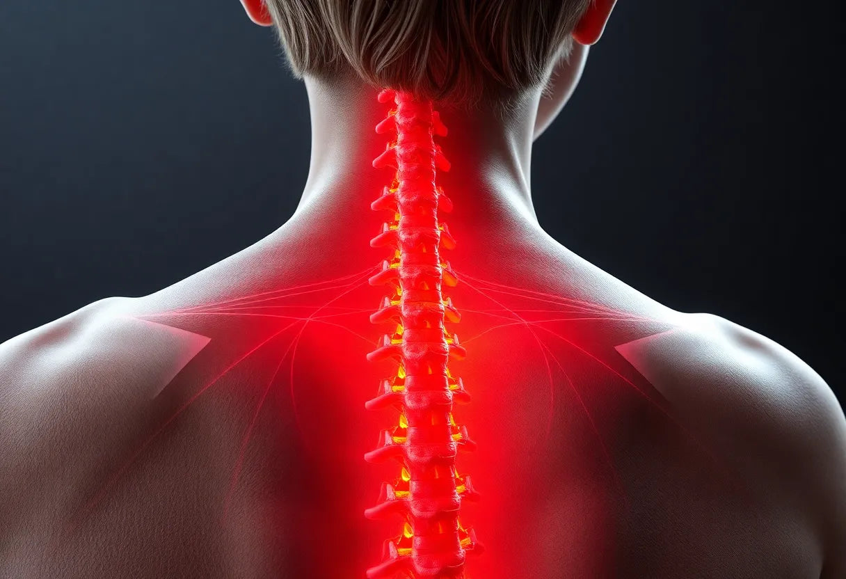 Spinalkanalstenose der halswirbelsäule: erkennen und handeln für ein schmerzfreies leben - Illustration