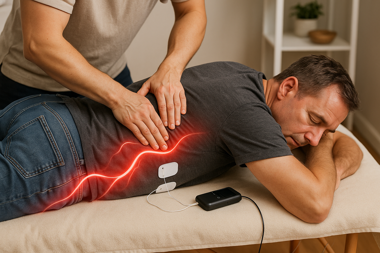 Befreie deinen Ischiasnerv: Die Kunst der Massage gegen Schmerzen - Illustration