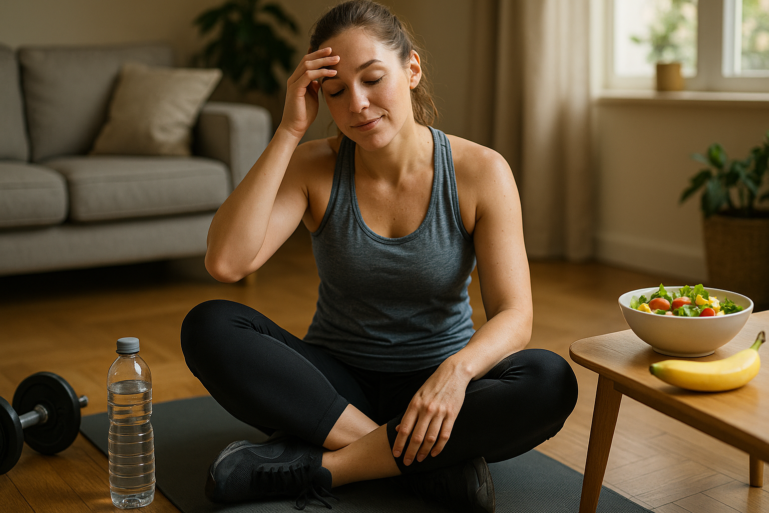 Fitness tipps: starte einfach, bleib motiviert und verbessere deine Routine - Illustration