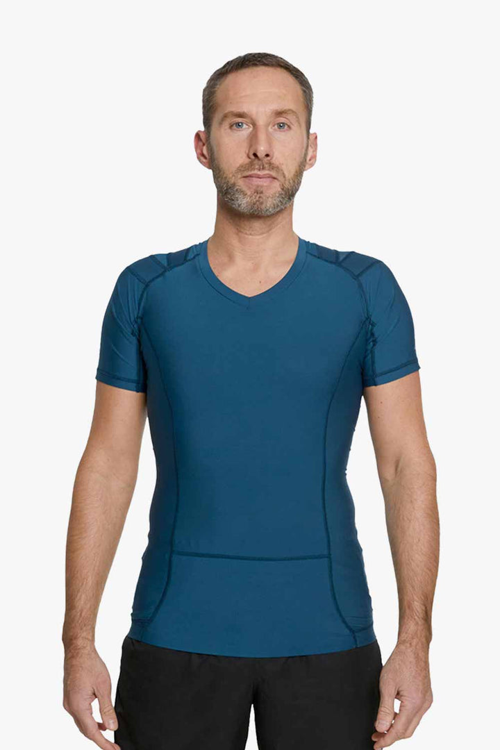 blaues Haltungsshirt für Herren