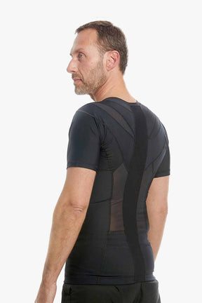 posture shirt mit Reißverschluss für Herren schwarz für Schreibtischarbeit