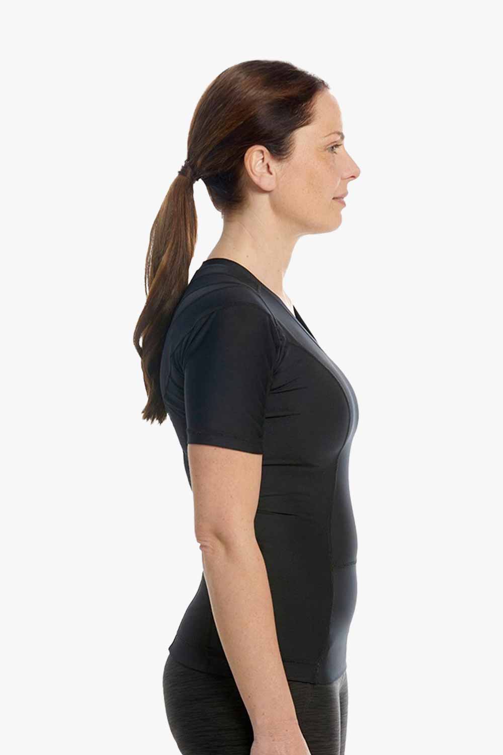Schwarzes posture shirt von Anodyne mit Reißverschluss